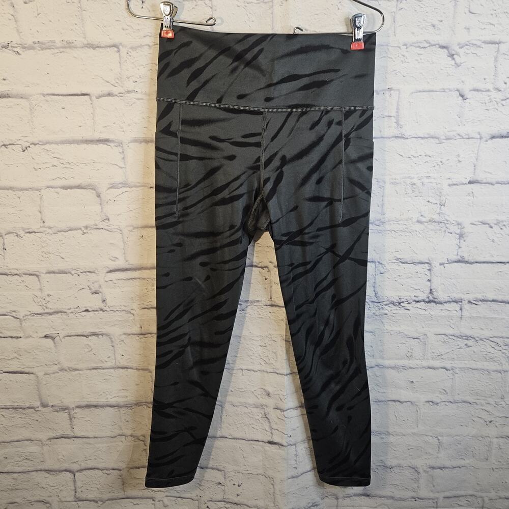 Athleta Salutation Stash Pocket II 7/8 Tight Sz Small Gray/Black
